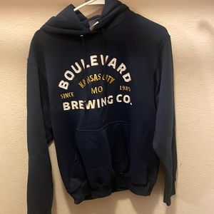 Boulevard Brewing Men’s Navy Blue Hoodie Size Small